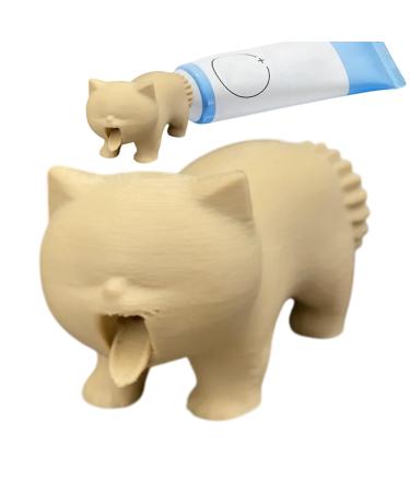 Birtern Toothpaste Caps Cat Vomit Toothpaste Squeezer Cute Toothpaste Squeezer for Bathroom Shower Dormitory Home Countertop Kids Animal Lover