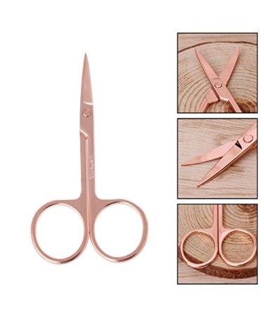 Thobu Stainless Steel Makeup Eyebrow Hair Eyelash Remover Trimmer Scissors Cutter Rose Gold - Precision Beauty Tool - Buy Online on GoSupps.com
