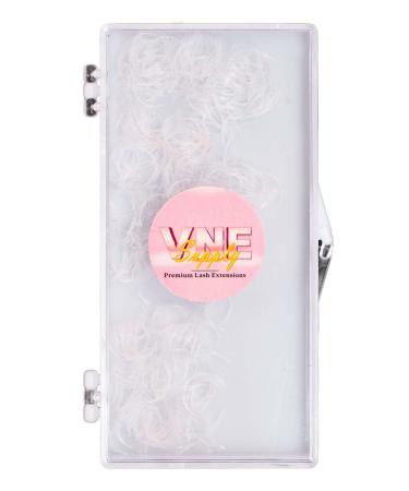 VNE 500 Fans Colorful Lash Extensions | Premade Volume Lash Extensions | Premade Mega Volume Fans | Single color box (13mm- C curl  White- 6D) 13mm- C curl White- 6D