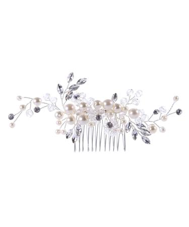 Ipetboom Bride Comb Tiara Bridal Hair Comb Wedding Hair Comb Bride Hair up Crystal Bandanas