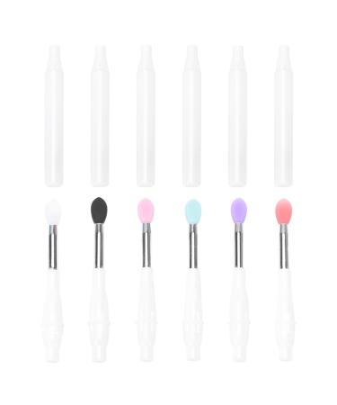 6pcs Silicone Lip Brush with Lid Lipstick Lip Mask Applicator Lipstick Applicator Cosmetic Lipstick Brush Makeup Lip Brush Lipstick Brush Applicator Makeup Use Lipstick Brush