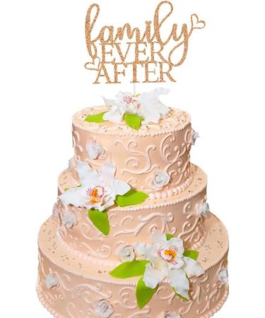 QXQXBA Family Ever After Cake Topper Happy Adoption Day Party Supplies The Day I Got You Party Decoration Forever Family Party Decor Rose Gold Glitter - Buy Online on GoSupps.com