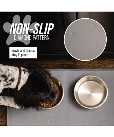 Leash Boss Spray Mat for Medium/Large Pets - Waterproof Silicone Bowl Pad (51x33 cm) for Cats & Dogs - Buy Online on GoSupps.com