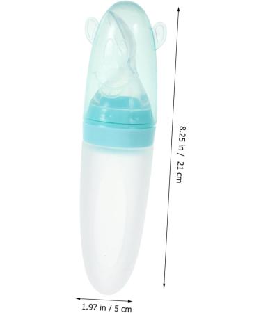 ibasenice 2 pcs Spoon Squeeze Rice Silicone Bottle Feeder Cereal Paste Greenx2pcs 21X5X5cmx2pcs - Buy Online on GoSupps.com