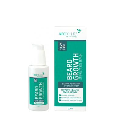 Neofollics Beard Growth Stimulant Serum - Stimulates Beard Growth - Contains Scientifically Proven Natural Ingredients - 45 ml - Doses for 1-2 months