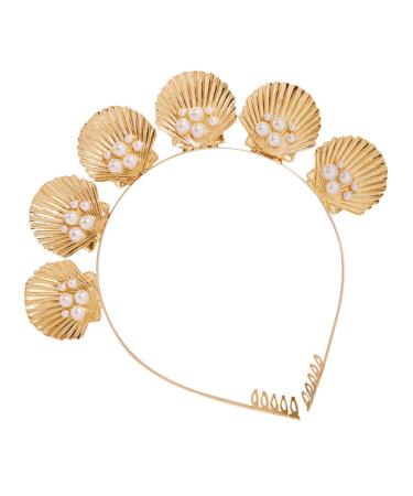 Stylish Minkissy Hair Accessories Set - Alloy Shell Hairband Sea Star Bobby Pins & Pearl Hair Clips - Buy Online on GoSupps.com