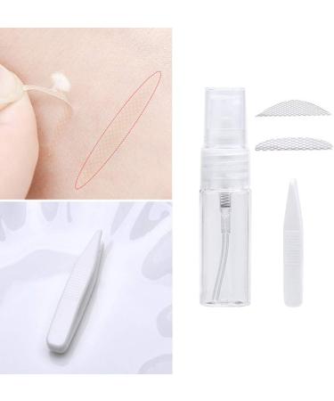 Invisible Double Side Eyelid Tapes Stickers Traceless Sticky Lace Eyelid Mesh Pastes with Empty Spray Bottle and Tweezer for Girls Woman L - Buy Online on GoSupps.com