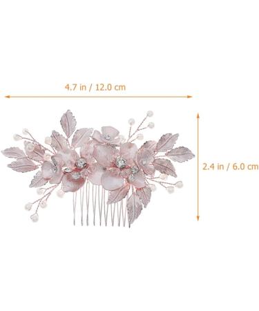 Rose Pink Pearl Hairpin Wedding Hairpin Bridal Hair Clips Accessories Everyday Headwear Thin Women Floral Hairpin For Wedding Bride Bridesmaid Party - Buy Online on GoSupps.com
