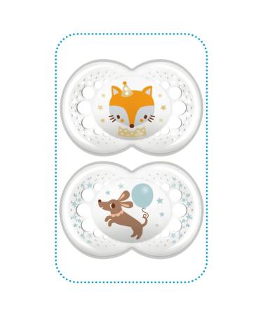 MAM Original Pacifier ANIMALS for 18+ Months - Silicone Set with 2 Pacifiers & Sterilization Box - Random Color - Shop Internationally - Buy Online on GoSupps.com