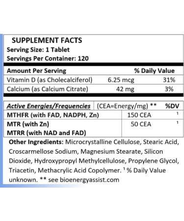 Resonex MTHFR Frequencies- 120 Tablets - with Natural Frequencies of The MTHFR MTR and MTRR to Support Methylation 5-MTHF and B12 Production - Buy Online on GoSupps.com
