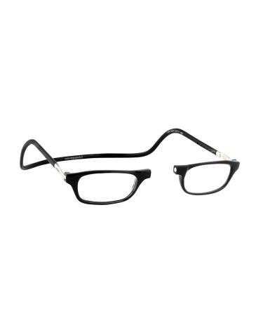 Reading glasses women and men original Clic Classic |Magnetic glasses with pull -out bar |Reading help Reading Glasses |Reading glasses reading aid black 3.5