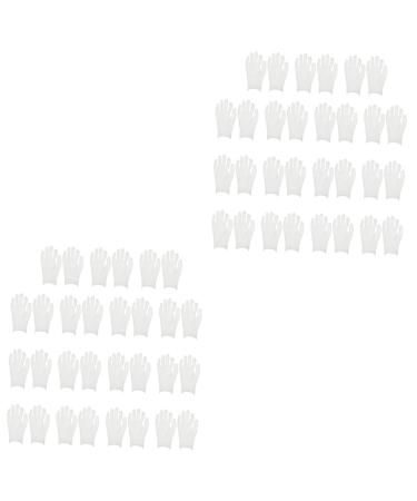 Beavorty 30 Pairs Overnight Moisture Gloves Dry Cracked Gloves Overnight Gloves Stretchable Gloves moisturizing Mittens Cutting moisturizing Gloves Cotton Telescopic Man White