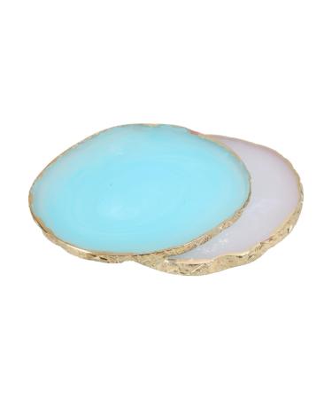 Healvian Healvian 2 Piece Nail Palette Nail Art Palette Nail Polish Mixing Palette Nail Artist Palette Mixing Tray for Nail Polish Nail Art Painting Tray Nail Art Mixing Tray Mixing Palette for Nail Makeup Resin