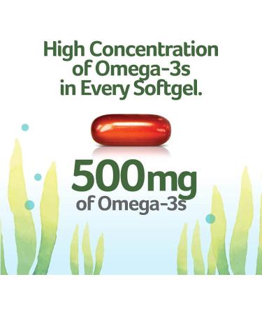 Ovega-3 Vegan Omega-3 DHA + EPA 500mg - 90 Vegetarian Capsules for Heart Health - Buy Online on GoSupps.com