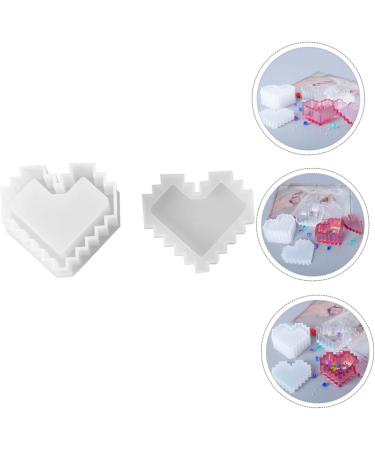 COHEALI 2 Sets Storage Box Mold Silicone Molds Epoxy Silicone Diy Crystal Epoxy Mold Accessories Crafts Whitex2pcs 9.6X8.9CMx2pcs - Buy Online on GoSupps.com