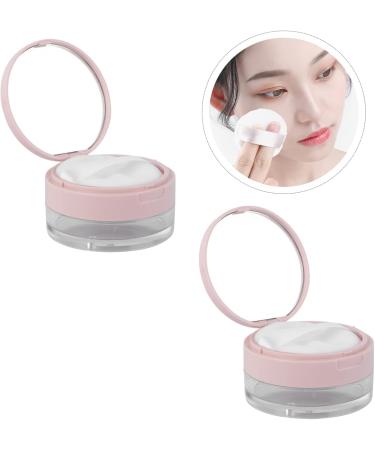  Healvian Healvian 2 Pieces Mirror Powder Container Loose Powder Makeup Powder Box Loose Containers Powder Case with Mirror Loose Holder Loose Powder Box Empty Makeup Container BB Cream Container Pink - Buy Online on GoSupps.com