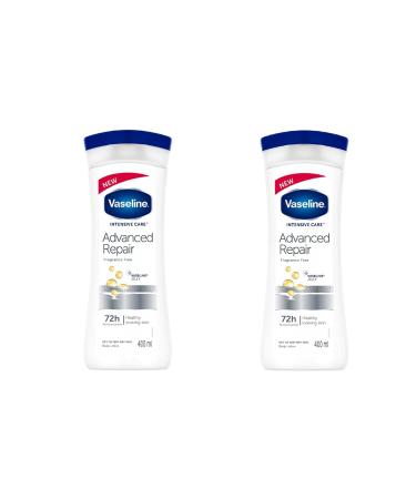 Vaseline Intensive Care Lotion Advanced Repair - 400 ml (Pack of 2) Unscented 13 Fl Oz (Pack of 2)