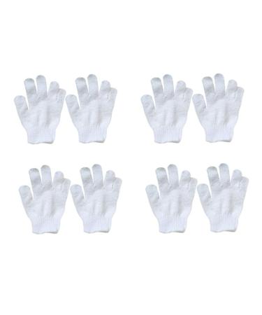 Healifty peeling bathroom gloves Five fingers full -tone color practical body washer shower gloves for adult bathroom child (white color 8pcs) - Buy Online on GoSupps.com