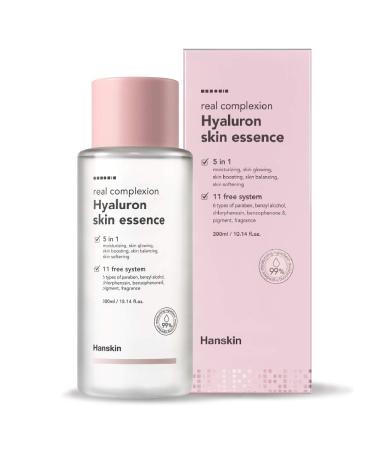 Hanskin Real Complexion Hyaluronic Skin Essence - Hyaluronic Acid  Moisturizing  Glowing  Soft & Fragrance-Free  10.14 fl. oz. (300 ml)