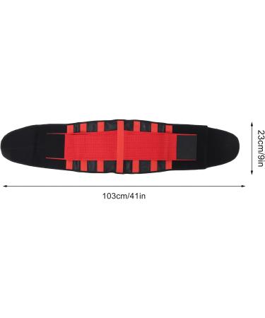 Weikeya Lower Back Support Belt with Steel Plate - Comfortable Waist Trainer for Pain Relief & Outdoor Activities - Adjustable Red Design - Buy Online on GoSupps.com