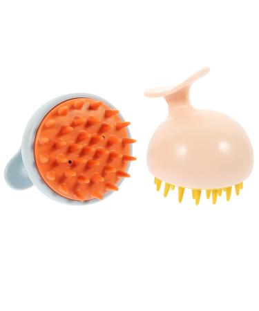 Beavorty 8 STK Shampoo massage brush Compact scale brush compact peeling for the scalp massage sucks shampoo hair brush washing scalp brush travel household TPE shampoo brush