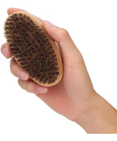 Premium Beech Wood Beard Brush | Bristle Beard Brush for Men | Travel-Friendly Oval Beard Care Tool | Tokaneit - Buy Online on GoSupps.com