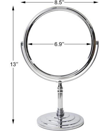 NAYSAYE 8 Inch Magnifying Makeup Mirror | Double Sided Swivel with 1X 5X Magnification | Portable Travel Vanity Mirror - Buy Online on GoSupps.com