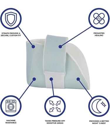 Mobiclinic Anti-Decubitus Heel Cushion - Adjustable Washable Pressure Relief Pillow for Left Elbow & Heel - European Brand - White - Buy Online on GoSupps.com