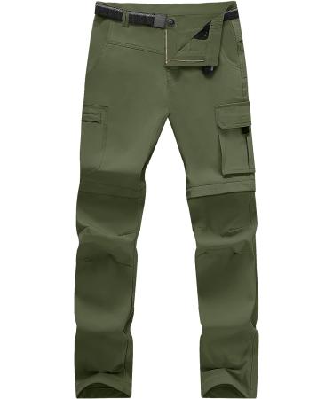 Men's Waterproof Quick Dry Hiking Pants - Lightweight Outdoor Fishing Work Pants 34 Army Green - Buy Online on GoSupps.com