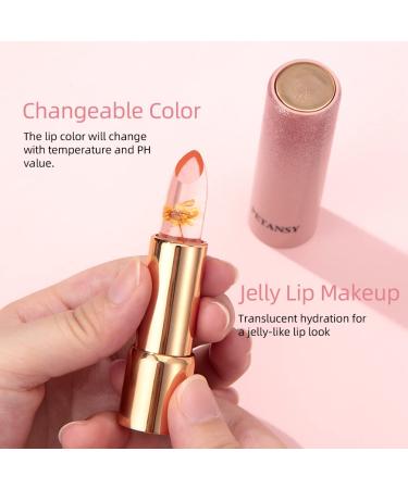 Sitovely Crystal Jelly Flower Lipstick Set - Color Changing Moisturizing Lip Balm Trio in Starry Sky Gift Box - Buy Online on GoSupps.com