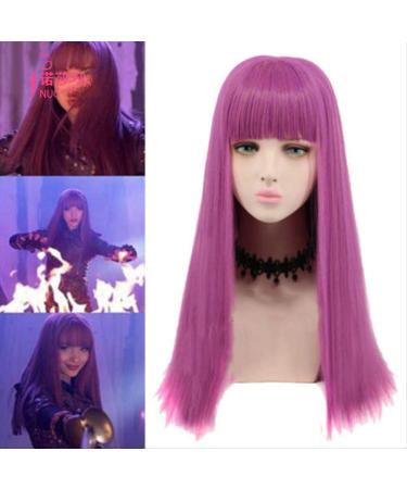 Mal Cospaly Wigs For Women With Long Straight Hair