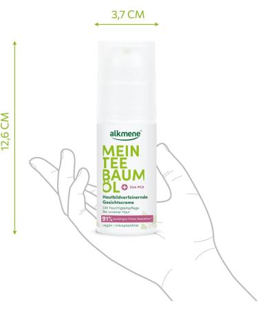  Alkmene alkmene My Tea Tree Oil Face Cream 2 x 50ml Blemish Reduction Confirmed to 91% - Natural Vegan & Climate Neutral Tea Tree Oil - 24 Hour Moisturizer for - Buy Online on GoSupps.com