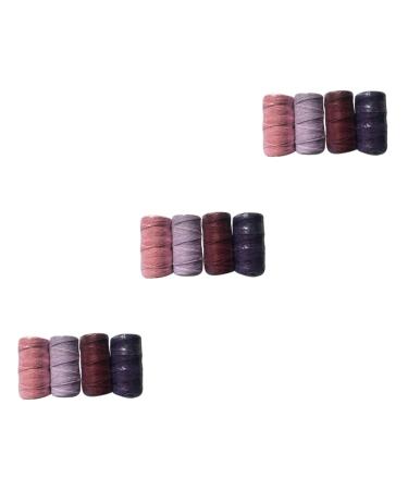 Coheali 12 Roles Macrame accessories cotton cord knitting cord for tinkering wraps rolled cords bakery yarn diy tinker thread nylon cord camping rope bread line small roll