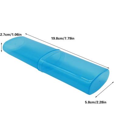 Eqlef Toothbrush Storage Box - 2 Toothbrush & Toothpaste Holder with 2 Head Covers for Travel & Camping - Stylish & Durable Plastic Case - Buy Online on GoSupps.com