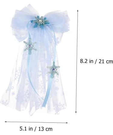 minkissy 1pc Snowflake Mesh Hair Clip Snowflake Gauze Hairpin Fairy Hair Accessory Chic Hair Accessories Stage Hairpin Hair Clips Hair Pin Girls Hair Clip Performance Hair Clip Props Child 13x21cm Blue - Buy Online on GoSupps.com