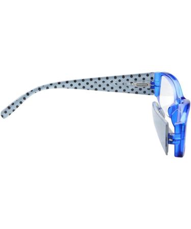 Eyekepper 5-Pack Spring Hinges Polka Dots Reading Glasses for Women - Blue +1.25 - Stylish & Comfortable Readers - Buy Online on GoSupps.com