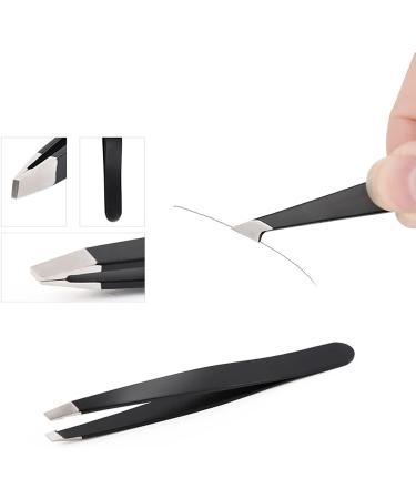 YAWALL Women Eyebrow Tweezers Set for Ingrown Hair Removal - Stainless Steel Precision Tweezer Kit with Case for Splinter and Facial Hair - 4PC Set - Buy Online on GoSupps.com