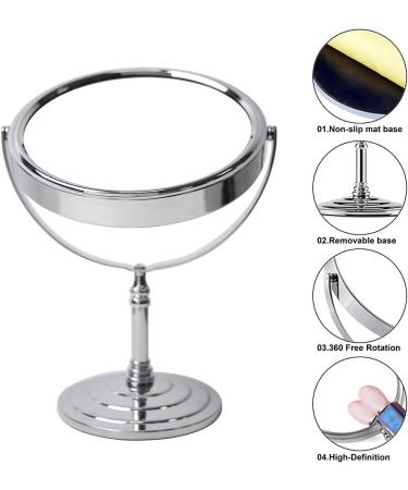 NAYSAYE 8 Inch Magnifying Makeup Mirror | Double Sided Swivel with 1X 5X Magnification | Portable Travel Vanity Mirror - Buy Online on GoSupps.com