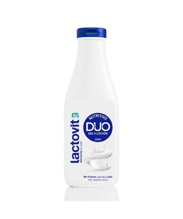 Lactovit - Gel + DUO Nutritious Lotion with 50% Moisturizing Lotion for Normal and Dry Skin 600 ml