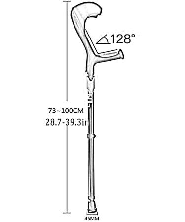Forearm Crutches Adjustable Adjustable Forearm Crutches of - Lightweight Cuff Crutch - Adjustable Standard and high Adult Anti-Slip Shock Absorber Orange Lightweight Arm Crutch Journey - Buy Online on GoSupps.com