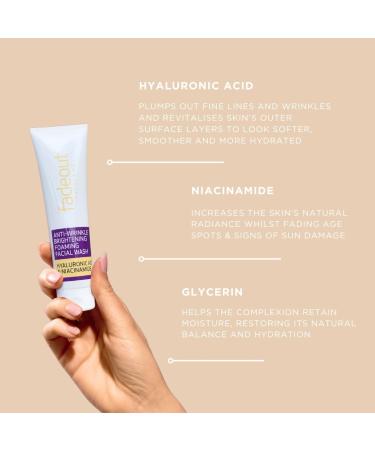 Fade Out Anti-Wrinkle Whitening Foaming Facial Wash with Hyaluronic Acid and Niacinamide 100ml - Buy Online on GoSupps.com