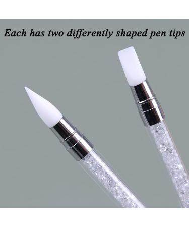 AKOAK Nail Art Engraving Pen Set - Double-headed Silicone Pen for 3D Drawing and Rhinestone UV Gel Nails - Buy Online on GoSupps.com