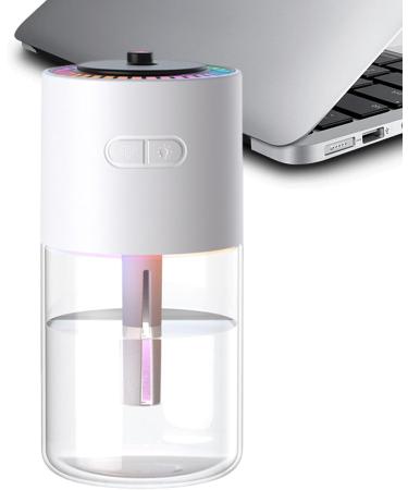 Desktop Humidifier - 280ml Facial Mister Desk Personal Air Humidifier - Rechargeable Cool Mist Humidifiers with Starry Projector Personal Desktop Humidifier for Bedroom Nightstand White - Buy Online on GoSupps.com