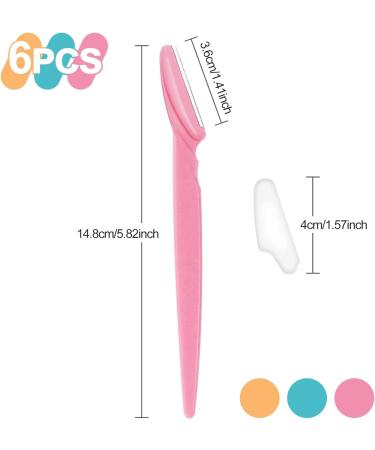 Sularpek 6 Pcs Eyebrow Razors for Women - Facial Hair Remover & Exfoliating Dermaplaning Tool with Safety Covers - Face Shaver Trimmer for Men and Women - Buy Online on GoSupps.com
