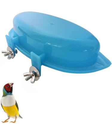 SHINYLYL Bird Bath Tub Bowl Hanging Toy for Parrot Budgie Cockatiel Cage (Blue) - Buy Online on GoSupps.com
