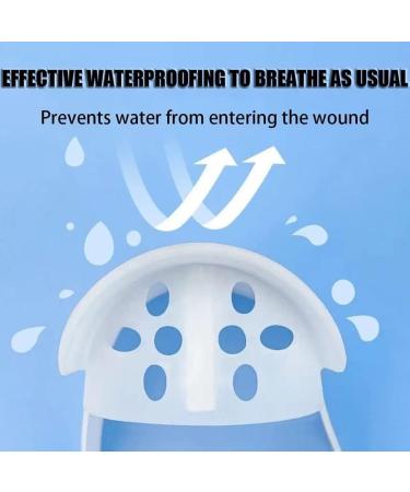 BDXZJ Waterproof Shower Neck Cover - Breathable Stoma Protection with Adjustable Hooks for Travel - Buy Online on GoSupps.com