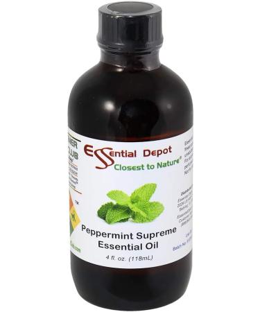 Buy Peppermint Essential Oil 4 oz | GC/MS Tested | Amber Glass Bottle | International Shipping Available - Buy Online on GoSupps.com