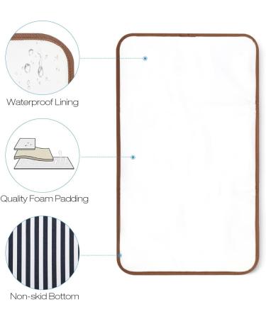 Lekebaby Portable Changing Mat Nappy Changing Mat Foldable Baby Changing Mat Travel Changing Mat Portable Baby Change Mat Blue Striped Blue Stripes - Buy Online on GoSupps.com