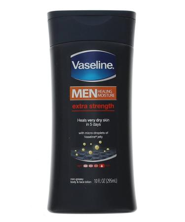 Vaseline Mens Extra Strength Lotion 10 Ounce (295ml) (2 Pack) Parfum 10 Fl Oz (Pack of 2)