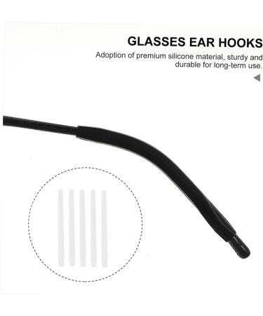 Lalafina 20-Piece Clear Glasses Slipcover Set | Transparent Silicone Holders for Sunglasses & Frames | Slipproof Ear Sparkling White | 6x0.3x0.3cm - Buy Online on GoSupps.com